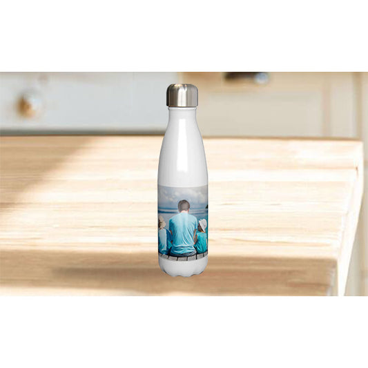 17 oz Slim White Water Bottle